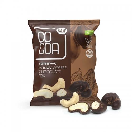 Orzechy nerkowca w surowej czekoladzie kawowej 70g*COCOA*BIO
