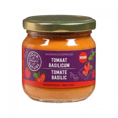 Pasta kanapkowa **Pomidor z bazylią** 180g*YOUR ORGANIC NATURE*BIO - najlepiej spożyć przed: 03.08.2025 - najniższa cena w okresie 30 dni przed promocją: 12,75zł