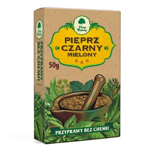 Pieprz czarny mielony 50g*DARY NATURY*