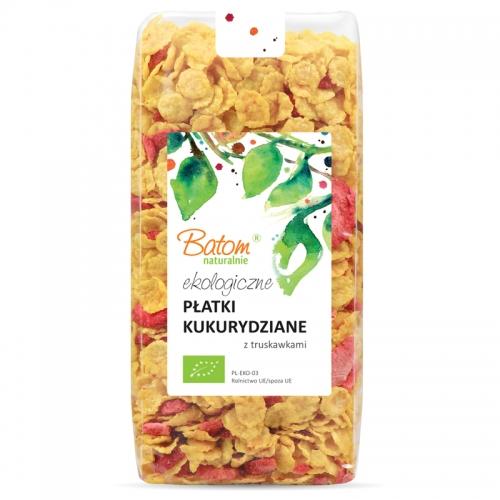 Płatki kukurydziane z truskawkami 250g*BATOM*BIO