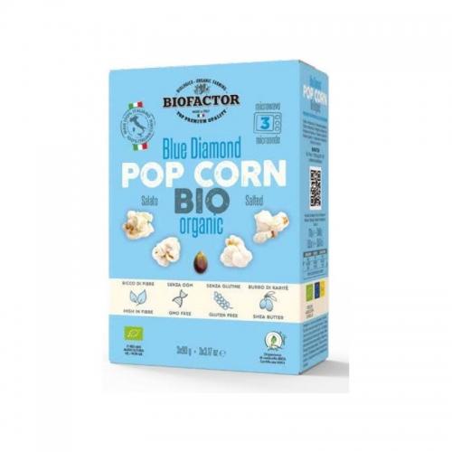 Popcorn do mikrofali niebieski solony bezglutenowy 270g*BIOFACTOR*BIO