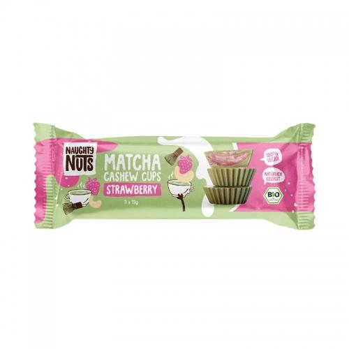 PRALINY NAUGHTY NUTS MATCHA STRAWBERRY 3X13G BIO 
