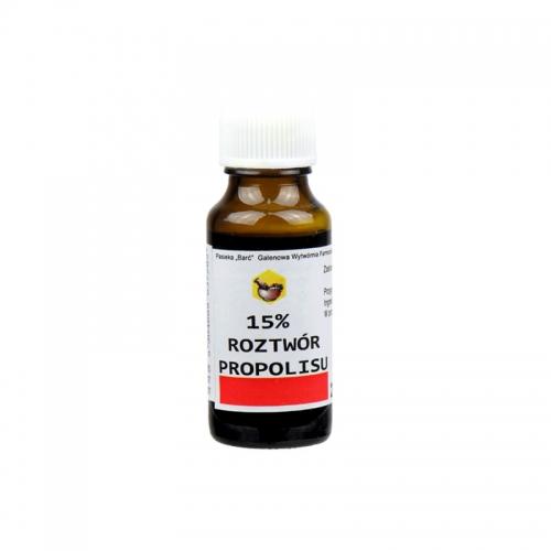 Propolis roztwór 15% 20ml*BARĆ* - najlepiej zużyć przed: 31.03.2027 - najniższa cena w okresie 30 dni przed promocją: 31,39zł