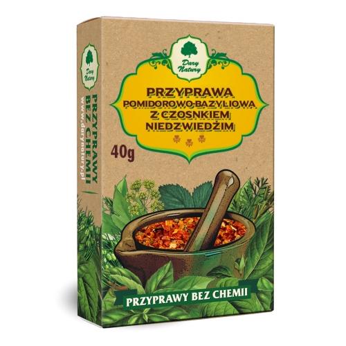 Przyprawa pomidorowo- bazyliowa z czosnkiem niedźwiedzim 40g*DARY NATURY*