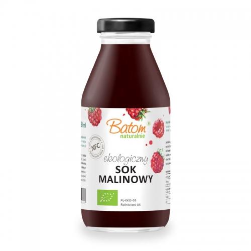 Sok malinowy bez dodatku cukru 330ml*BATOM*BIO - opakowanie zbiorcze po 12 szt.