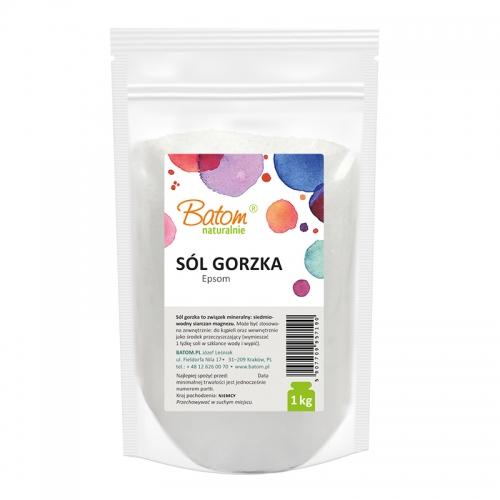 Sól gorzka Epsom spożywcza 1kg*BATOM* - opakowanie zbiorcze po 6 szt.