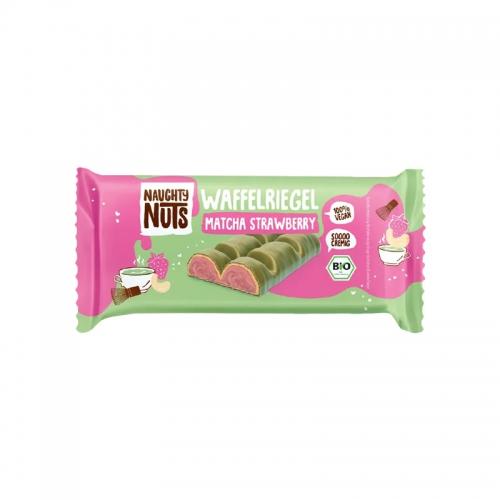 WAFELEK NAUGHTY NUTS MATCHA Z KREMEM TRUSKAWKOWYM 33G BIO 