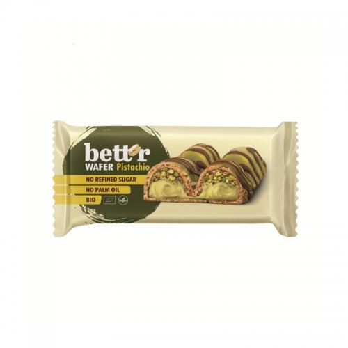Wafelek z kremem pistacjowym w polewie 34g*BETTR*BIO