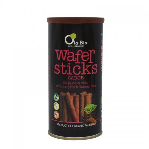 Wafelki **WAFER STICKS** z nadzieniem karobowym 140g*OLA BIO*BIO