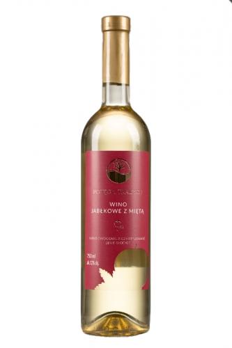 Wino jabłkowe z mietą białe / słodkie / Polska 750ml*VIN-KON*