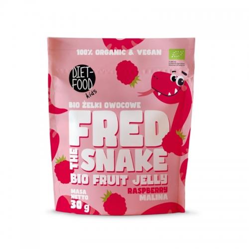 Żelki owocowe **Fred the Snake** Malina 30g*DIET-FOOD*BIO