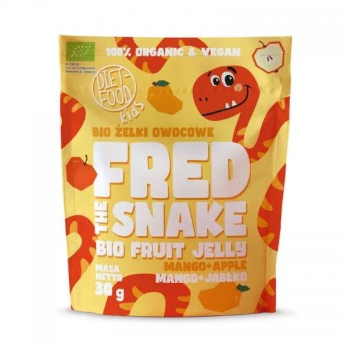 ŻELKI OWOCOWE FRED THE SNAKE JABŁKO-MANGO 30G BIO 