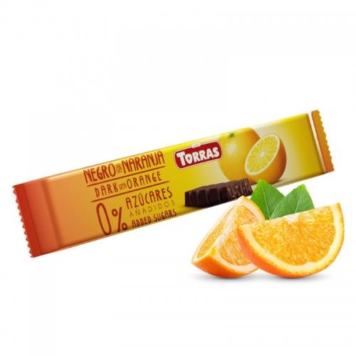 Baton KETO czekolada gorzka z pomarańczą bez cukru 35g*TORRAS*