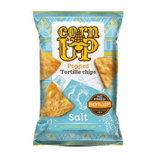 Chipsy kukurydziane tortilla solone bezglutenowe 60g*CORN UP* 