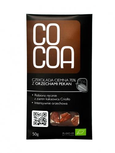 Czekolada surowa z orzechami pekan 50g*COCOA*BIO