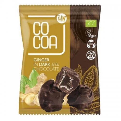 Imbir kandyzowany w surowej czekoladzie 70g*COCOA*BIO