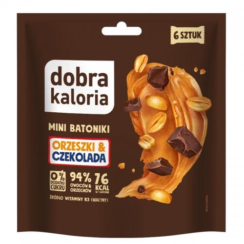 Mini batoniki Orzeszki & czekolada bez cukru 108g*DOBRA KALORIA*