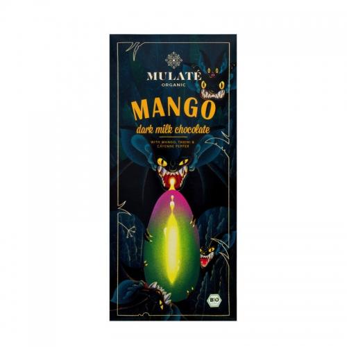 Czekolada mleczna ciemna z mango 80g*MULATE ORGANIC*BIO