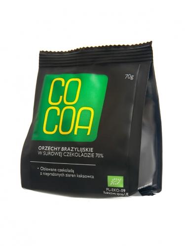 Orzechy brazylijskie w surowej czekoladzie 70g*COCOA*BIO