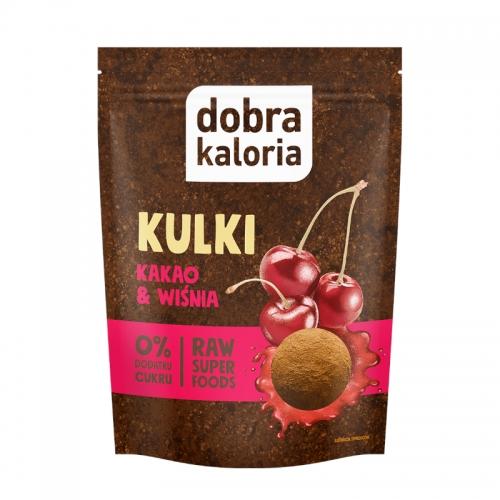 Przekąska daktylowa Kulki kakao & wiśnia bez cukru 58g*DOBRA KALORIA*