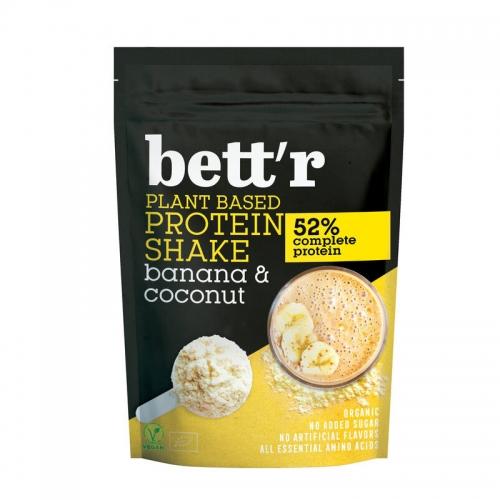 Shake białkowy 52% banan i kokos bez cukru proszek 450g*BETTR*BIO