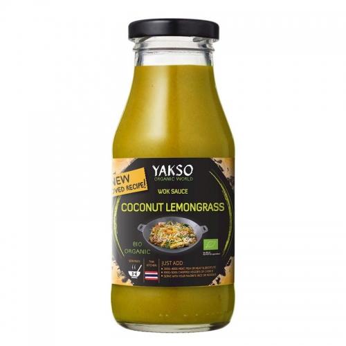 Sos **Coconut Lemongrass** mleczko kokosowe / trawa cytrynowa do woka 240ml*YAKSO*BIO - najlepiej spożyć przed: 20.05.2024 - najniższa cena w okresie 30 dni przed promocją: 12,40zł