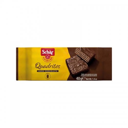 Wafelki czekoladowe kwadratowe bezglutenowe 2 x 20g*SCHÄR*