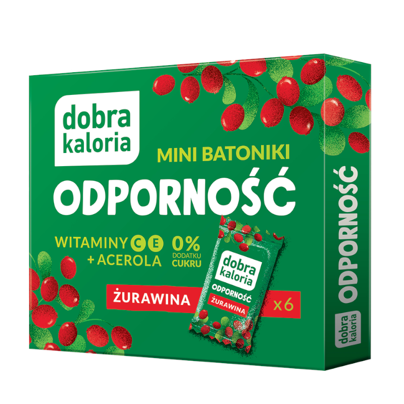 Mini batoniki **Odporność** z żurawiną bez cukru 102g*DOBRA KALORIA*