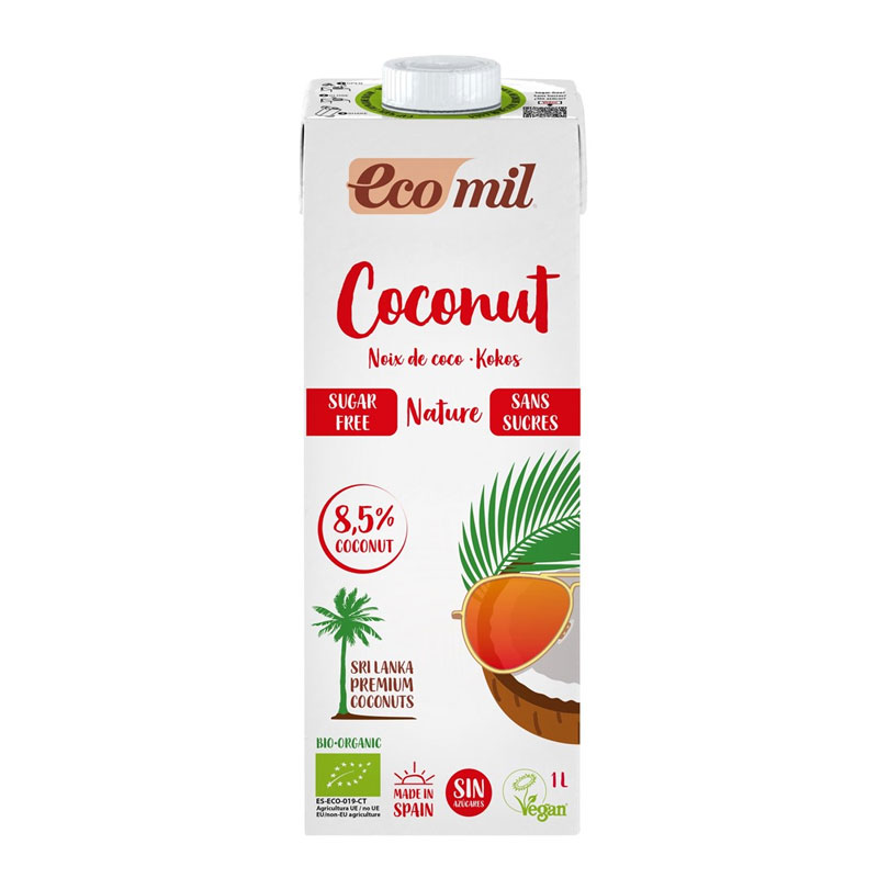 Mleczko kokosowe bez cukru 1l*ECOMIL*BIO - opakowanie zbiorcze po 6 szt.